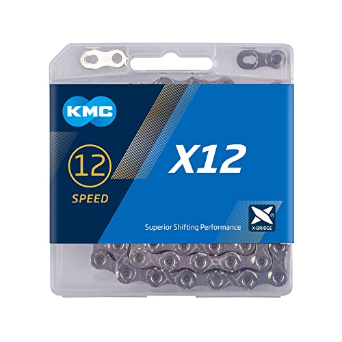 KMC Cadena X12, Unisex, Plata, 1/2” x 11/128”