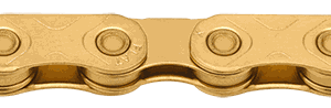 KMC X Flat TiN Gold · Dorado · Ti-N · Waxed